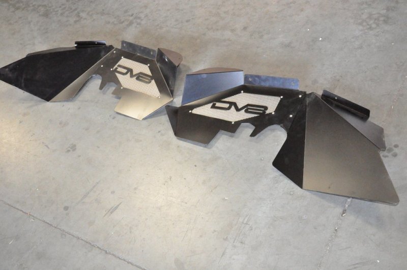 DV8 Offroad 07-18 Jeep Wrangler JK Front Aluminum Inner Fender - Black INFEND-01FB INFEND-01FB Photo - Unmounted