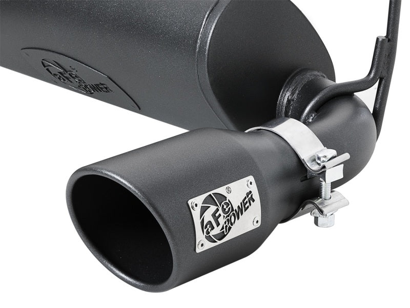 aFe Cat-Back Exhaust w/ Black Tips, Rebel Series 2.5in 409 Stainless Steel 49-48066-B Photo - Unmounted