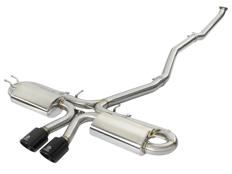 aFe Cat-Back Exhaust System w/ Dual Center, Takeda 3in 304 Stainless Steel 49-36618-B Photo - Primary