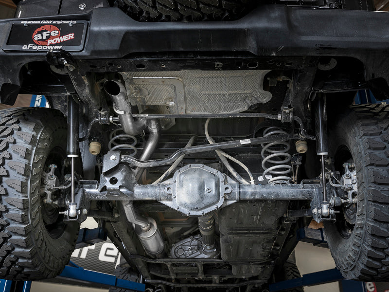 aFe MACH Force-Xp 2.5in 409 SS Catback High-Tuck Exhaust 18-21 Jeep Wrangler (JL) 3.6L 4-Door 49-48065-1 49-48065-1 Photo - Mounted