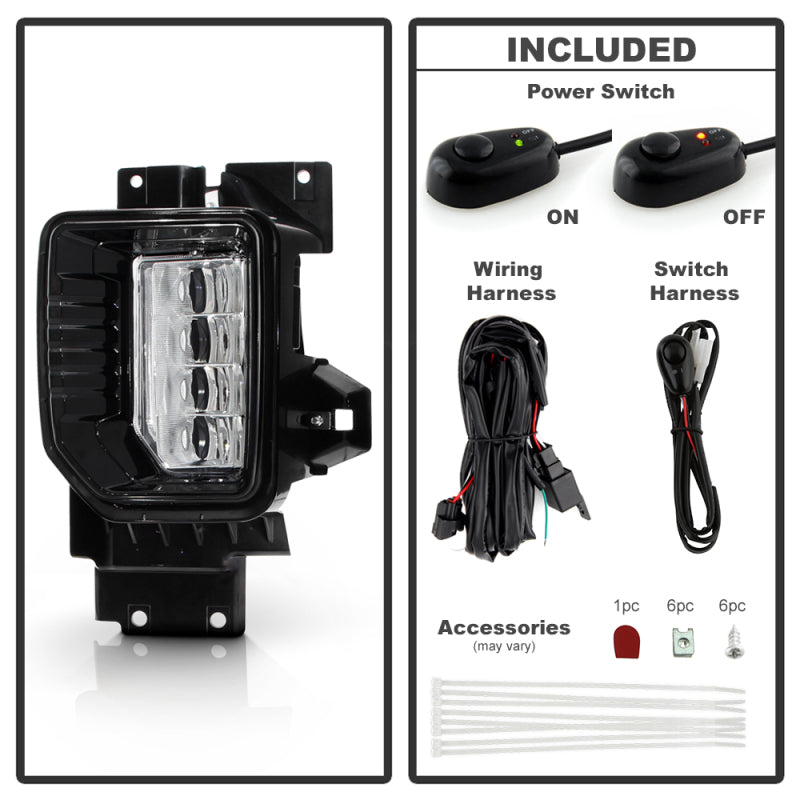 SPYDER 20-22 GMC Sierra 2500/3500 HD OEM Fog Lights w/ Universal Switch 9051173 9051173 User 1