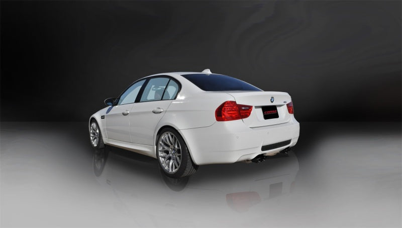 Corsa 08-12 BMW M3 E90 Black Sport Cat-Back Exhaust 14569BLK 14569BLK Photo - Mounted