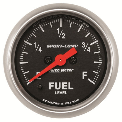 Autometer t Comp 3310 2-1/16" Fuel Level E-F Gauge 3310 Photo - Primary