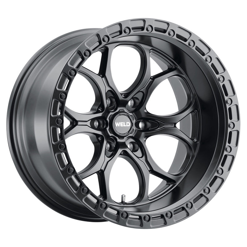 Weld Off-Road W108 20X10 Ledge 6X139.7 ET-18 BS4.75 Satin Black / Black Ring 106.1 W10800084475 W10800084475 Photo - Primary