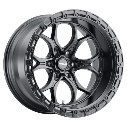 Weld Off-Road W108 20X10 Ledge 6X139.7 ET-18 BS4.75 Satin Black / Black Ring 106.1 W10800084475 W10800084475 Photo - Primary