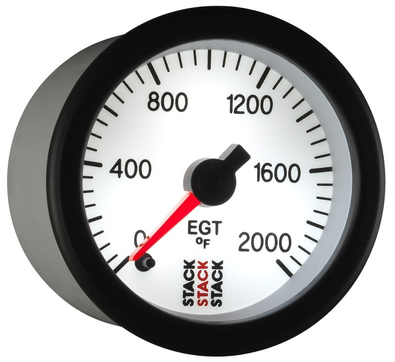 Autometer Stack 52mm 0-2000 Deg F Pro Stepper Motor Exhaust Gas Temp Gauge - White ST3364 ST3364 User 6