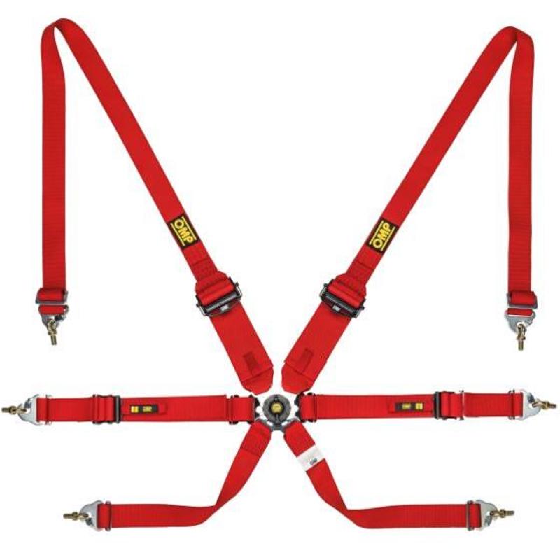 OMP Safety Harness One 2In Convertible Red Pull Up Conv Pull Down - (Fia 8853-2016) DA0-0205-A01-061 DA0-0205-A01-061 Photo - Primary