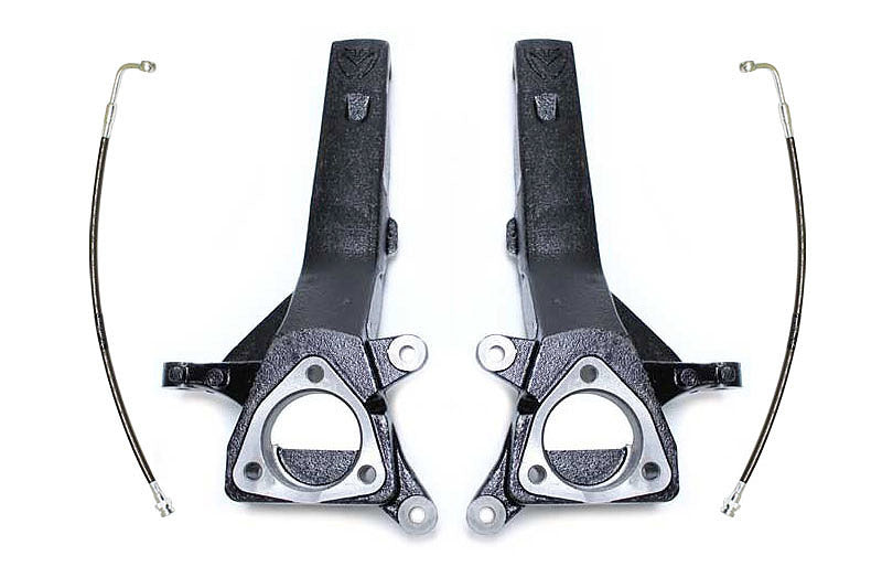 MaxTrac 04-18 Nissan Titan 2WD 4in Front Lift Spindles w/Extended DOT Compliant Brake Lines 705340 705340 Photo - Primary