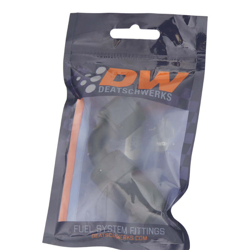 DeatschWerks 8AN Female Swivel 90-Degree Hose End CPE - Anodized Matte Black 6-02-0807-B 6-02-0807-B Photo - lifestyle view