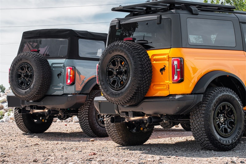 CORSA Performance Corsa 21-22 Ford Bronco 2.7L 2-Door 2.75in Cat-Back Dual Rear Exhaust w/4in Straight-Cut Polish Tips 21208 21208 Photo - Mounted