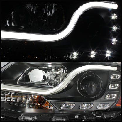 Spyder Volkswagen Jetta 11-14 Projector Headlights Halogen Light Tube DRL Blk PRO-YD-VJ11-LTDRL-BK 5073648 5073648 User 1