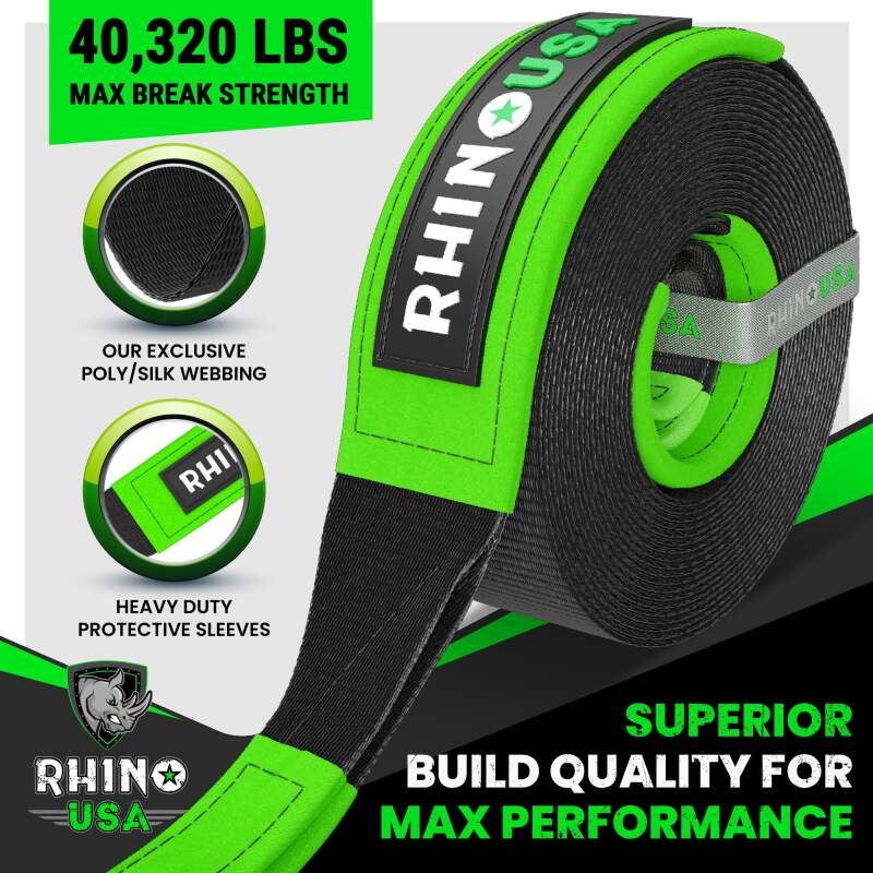 Rhino USA Recovery Tree Saver Strap 4Inx10Ft (Green) RG-TS4X10-GRN RG-TS4X10-GRN User 2