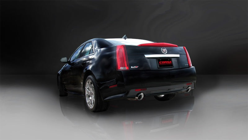 Corsa Performance 09-13 Cadillac CTS Sedan V 6.2L V8 Polished Touring Axle-Back Exhaust 14940 Photo - Mounted