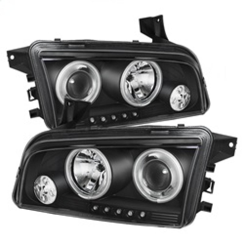 Spyder Dodge Charger 06-10 Projector Headlights Halogen Model CCFL Halo LED Blk PRO-YD-DCH05-CCFL-BK 5009715 5009715 Photo - Primary