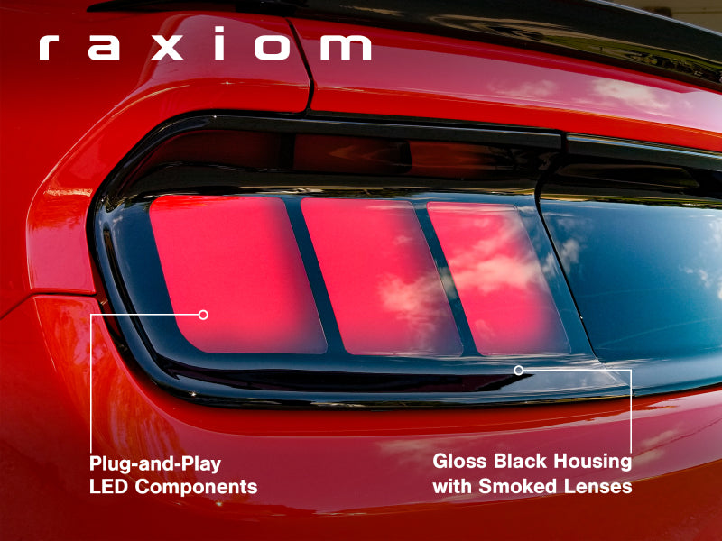 Raxiom 15-22 Ford Mustang Profile LED Tail Lights - Gloss Black Housing (Smoked Lens) 402183 402183 Photo - Close Up