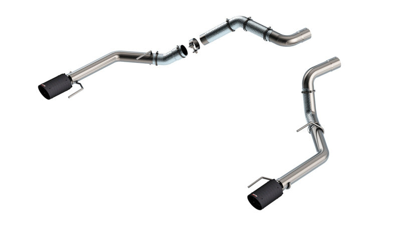 Borla 21-23 Ford Raptor 3in Connection Pipe 4.5in Tip - Carbon Fiber Black Anodized 60727CFBA 60727CFBA Photo - Primary
