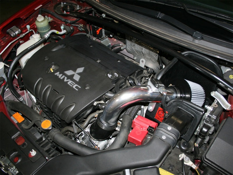 aFe Takeda Stage-2 Pro DRY S Cold Air Intake System: Mitsubishi Lancer 08- TR-4201P Photo - Mounted