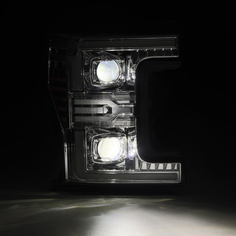 AlphaRex 17-19 Ford F-250/350/450/550 Super Duty LUXX-Series LED Proj Headlights Chrome w/SS & SBDRL 880346 880346 User 1