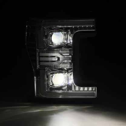 AlphaRex 17-19 Ford F-250/350/450/550 Super Duty LUXX-Series LED Proj Headlights Chrome w/SS & SBDRL 880346 880346 User 1