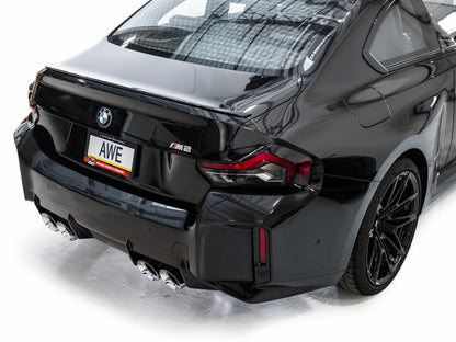 AWE Tuning 23-24 BMW G87 M2 Track Edition Exhaust - Chrome Silver Tips 3020-42487 3020-42487 Photo - Mounted
