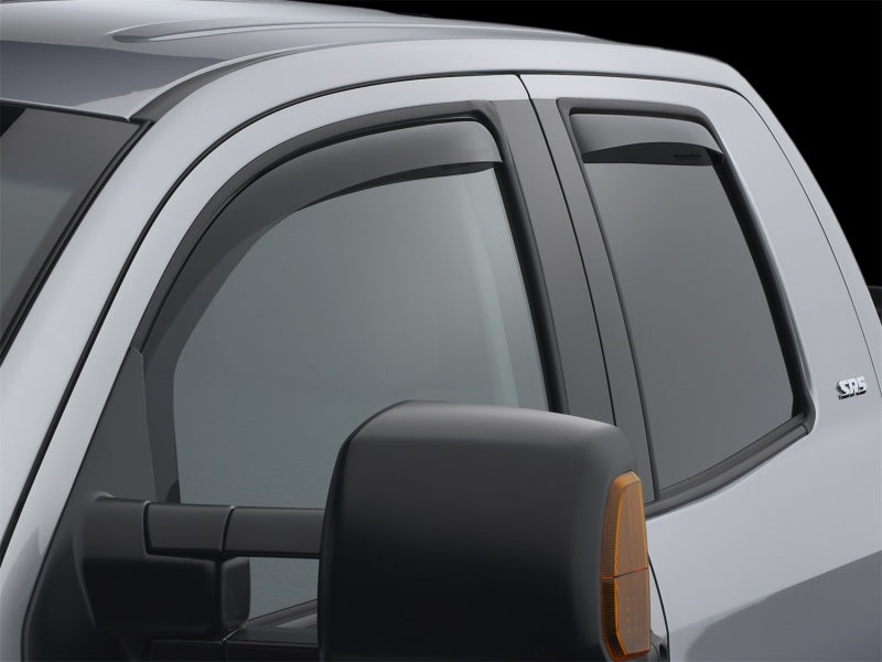 WeatherTech 07+ Toyota Tundra Double Cab Front and Rear Side Window Deflectors 82450 Photo - Mounted