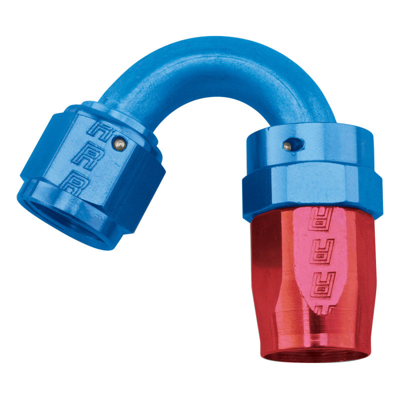 Russell #6 Full Flow Swivel 150° Tight Radius Hose Ends - Red / Blue 613450 Photo - Primary