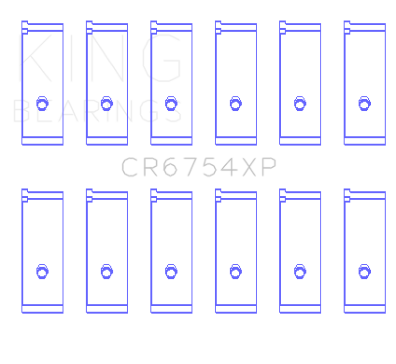 King Engine Bearings King Toyota/Lexus 2JZGE/2JZGTE 3.0L (Size STD) Performance Rod Bearing Set CR6754XP CR6754XP Photo - Primary