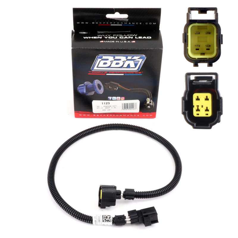 BBK 07-11 Jeep Wrangler 3.8L O2 Sensor Wire Harness Extension (1pc) 24 for BBK Long Tubes 4050/40500 1123 1123 Photo - Primary