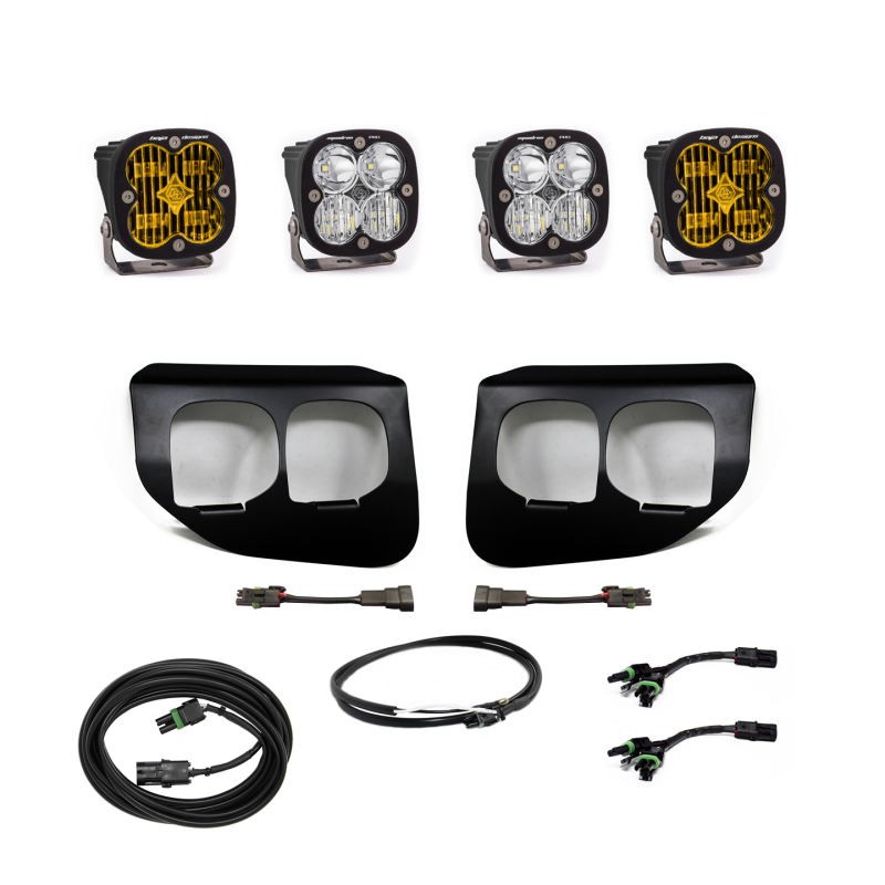 Baja Designs Ford Super Duty (20-On) Fog Lights FPK Amber SAE/Sport DC Baja Designs w/Upfitter 447739UP