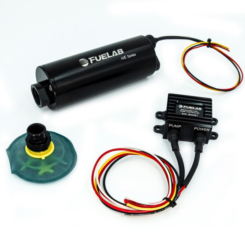 Fuelab In-Tank Twin Screw Brushless Fuel Pump Kit w/Remote Mount Controller/65 Micron - 1100 LPH 20815