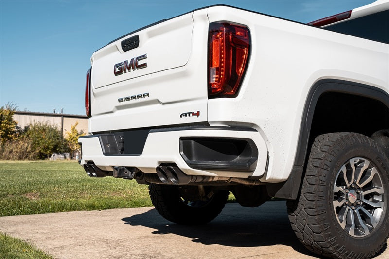 CORSA Performance Corsa 19-23GMC Sierra 1500 Cat-Back Dual Rear Exit with Twin 4in Black Powder Coat Pro-Series Tips 21200BPC 21200BPC Photo - Mounted