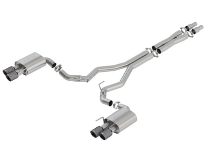 Borla 18-19 Ford Mustang GT 5.0L Coupe w/o Valves ATAK 3in Cat-Back Exhaust-Blk Carbon Fiber Tips 140746CFBA 140746CFBA Photo - Primary