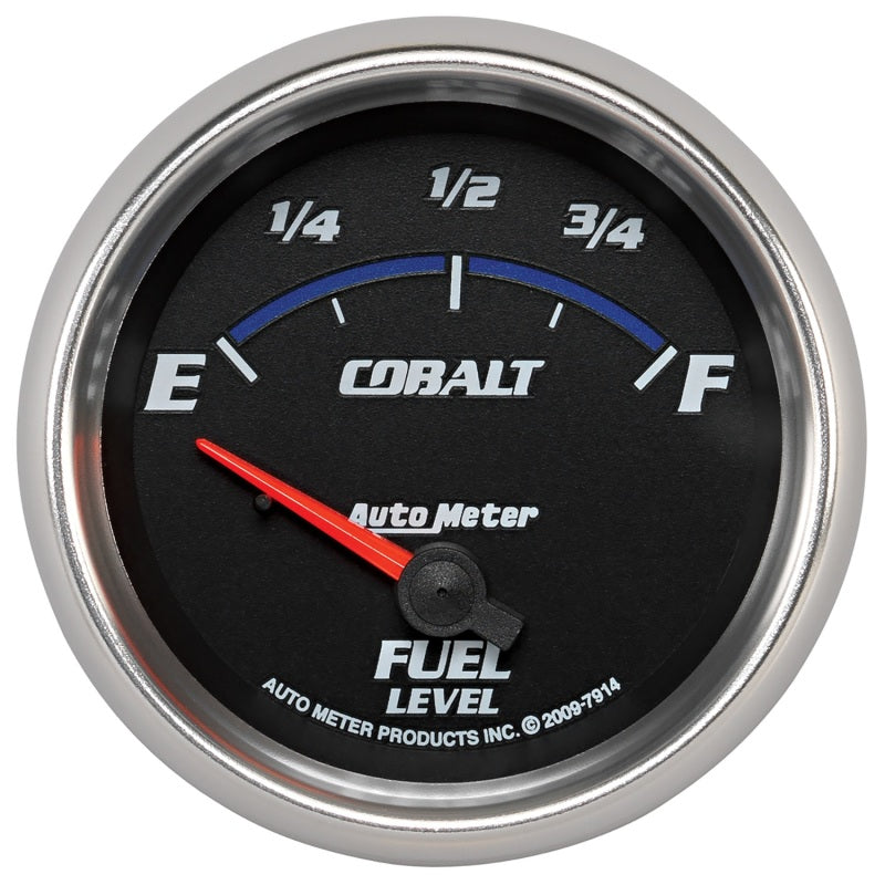 Autometer Gauge, Fuel Level, 2 5/8", 0E to 90F, Elec, Cobalt 7914 Photo - Primary