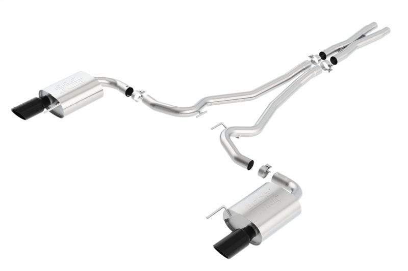 Borla Atak S Cat-Back 15-17 Ford Mustang GT 5.0L V8 MT/AT 2.5in pipe 4in tip (Black Chrome) 140591BC 140591BC Photo - Primary