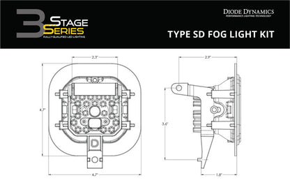 Diode Dynamics SS3 Pro Type SD Kit ABL - White SAE FogFog DD7095 DD7095 User 8