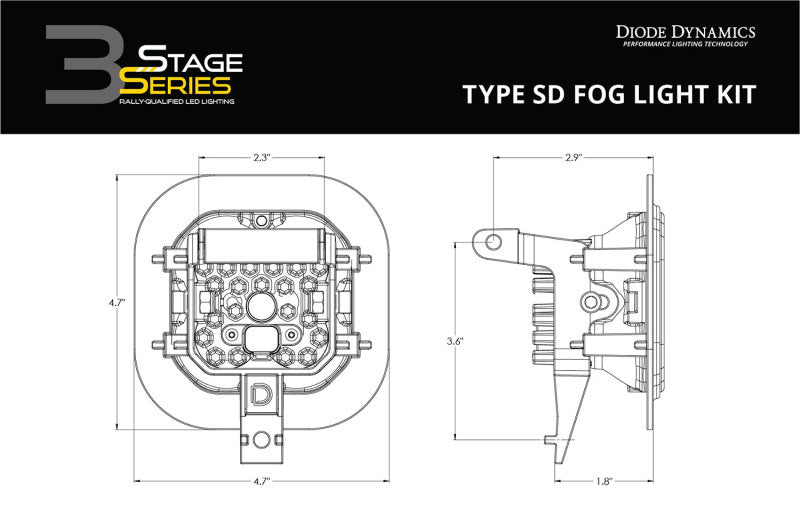 Diode Dynamics SS3 Sport Type SD Kit ABL - Yellow SAE Fog DD7093 DD7093 User 8