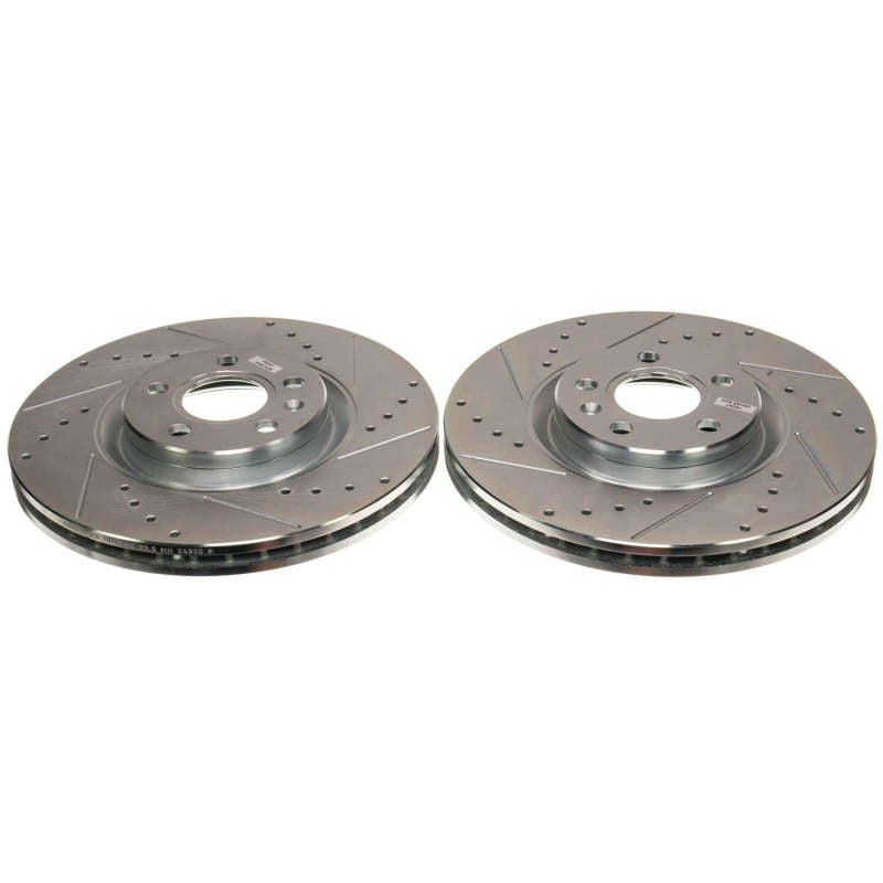 PowerStop Power Stop 18-21 Volvo XC60 Front Drilled & Slotted Rotor (Pair) EBR1699XPR