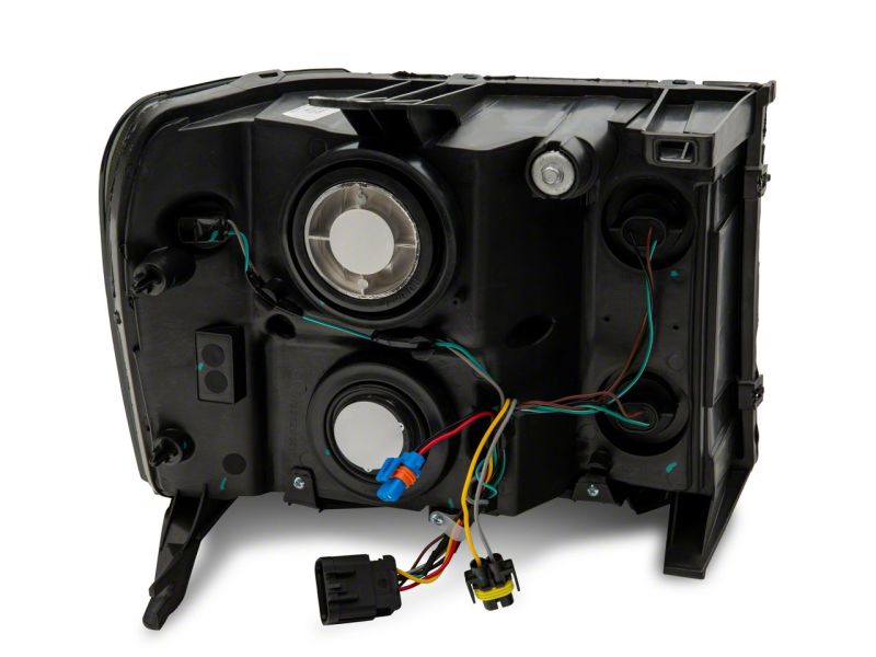 Raxiom 07-14 GMC Sierra 1500/2500 HD/3500 HD Axial OEM Rep Headlights- Chrome Housing- Smoked Lens S518299 S518299 Photo - Close Up