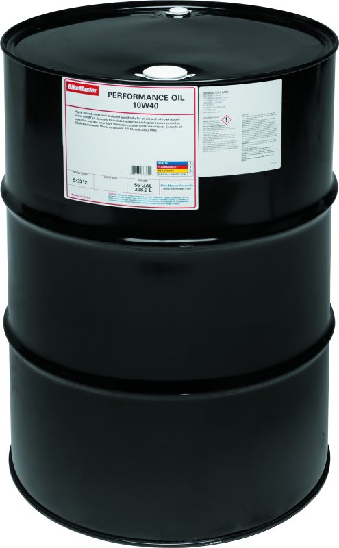 BikeMaster 10W40 Performance Oil - 55 Gal 532312 532312 Photo - Primary