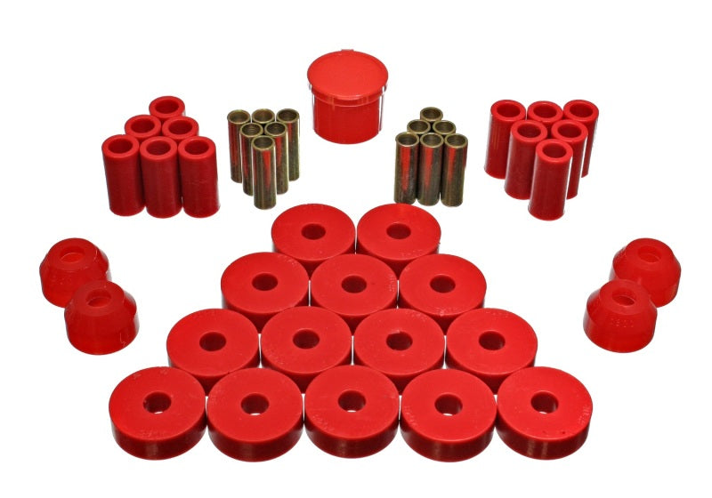 Energy Suspension Independent Rear Suspension Bushing Set Red Jeep CJ5 All 1966-1975 2.18104R Photo - Primary