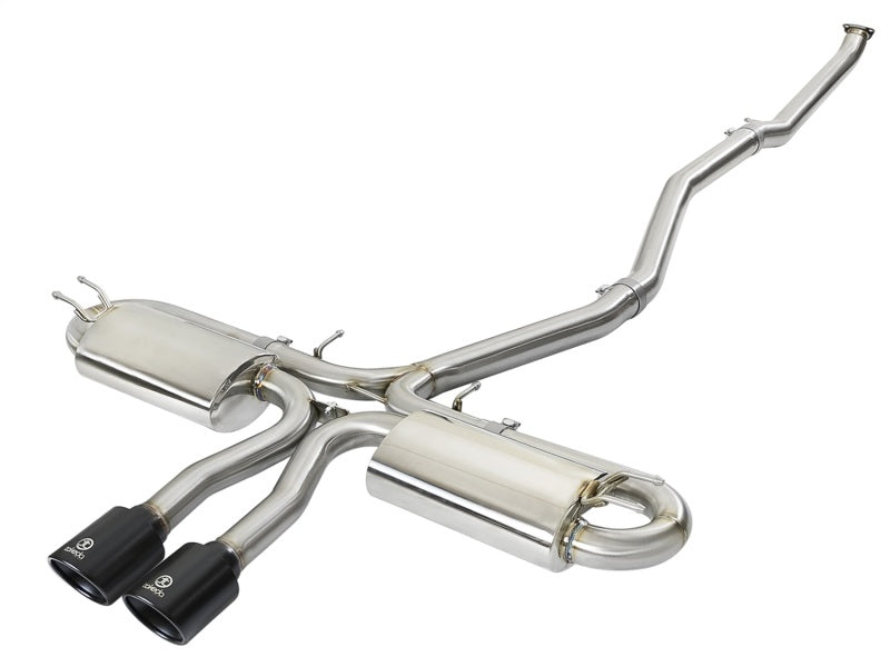 aFe Takeda 3in 304 Stainless Steel Cat-Back Exhaust System w/ Black Tips 49-36621-B Photo - Primary