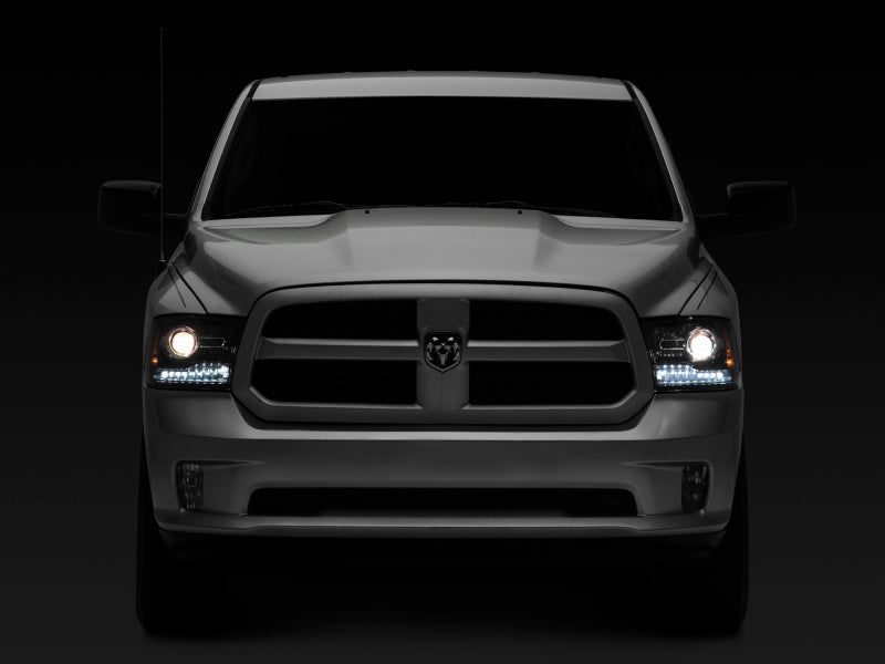Raxiom 09-18 Dodge RAM 1500 LED Halo Headlights w/Switchback Turn Signals- Blk Housing (Clear Lens) R111518 R111518 Photo - Close Up