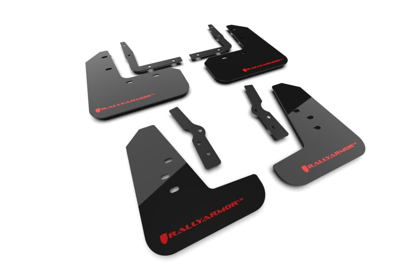 Rally Armor RAL UR Blk Flap/Rd Logo Body Armor & Protection Mud Flaps main image