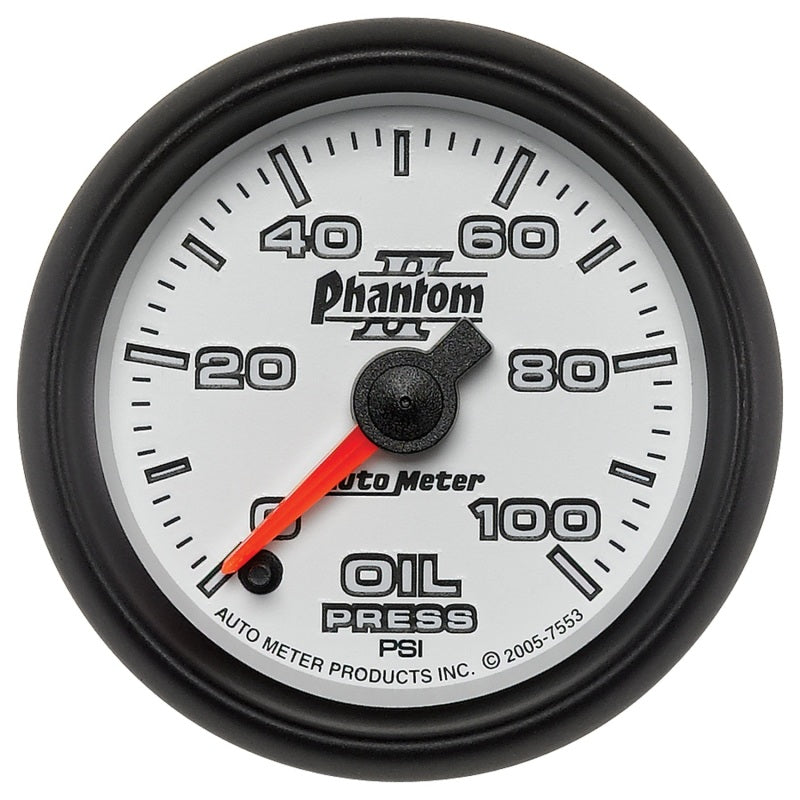 Autometer Gauge, Oil Pressure, 2 1/16", 100psi, Digital Stepper Motor, Phantom 7553 Photo - Primary