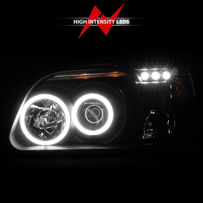 Anzo 1995-2001 Ford Explorer Projector Headlights w/ Halo Black 1 pc 111132 Photo - Unmounted