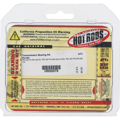 Hot Rods 09-13 Honda TRX 420 FPA IRS 420cc Transmission Bearing Kit HR00078 HR00078 Photo - Primary