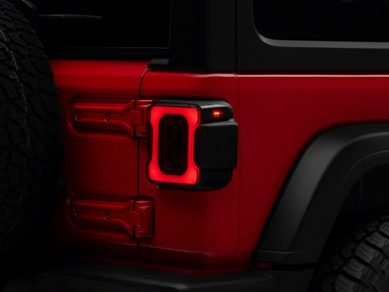 Raxiom 18-23 Jeep Wrangler JL Axial Series Carver LED Tail Lights- Blk Housing (Smoked Lens) J164243-JL J164243-JL Photo - Primary