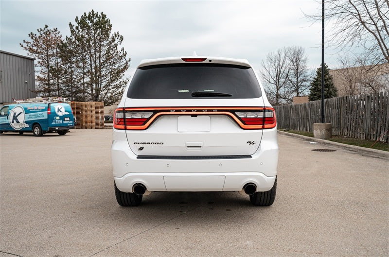 CORSA Performance Corsa 11-23 Dodge Durango Xtreme 2.5in Cat-Back Dual Rear Exit w/ Single 4.5in Black PVD Tips 21186BLK 21186BLK Photo - Mounted