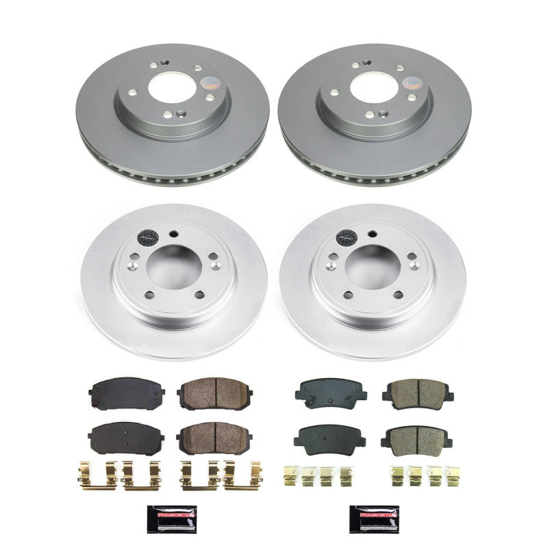 PowerStop Power Stop 21-22 Hyundai Elantra Front & Rear Z17 Coated Brake Kit CRK8808 CRK8808 Photo - Primary