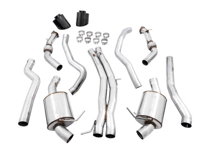 AWE Tuning Audi B9 RS 5 Sportback Touring Edition Exhaust-Non Resonated- Diamond Black RS Style Tips 3015-33114 3015-33114 Photo - out of package